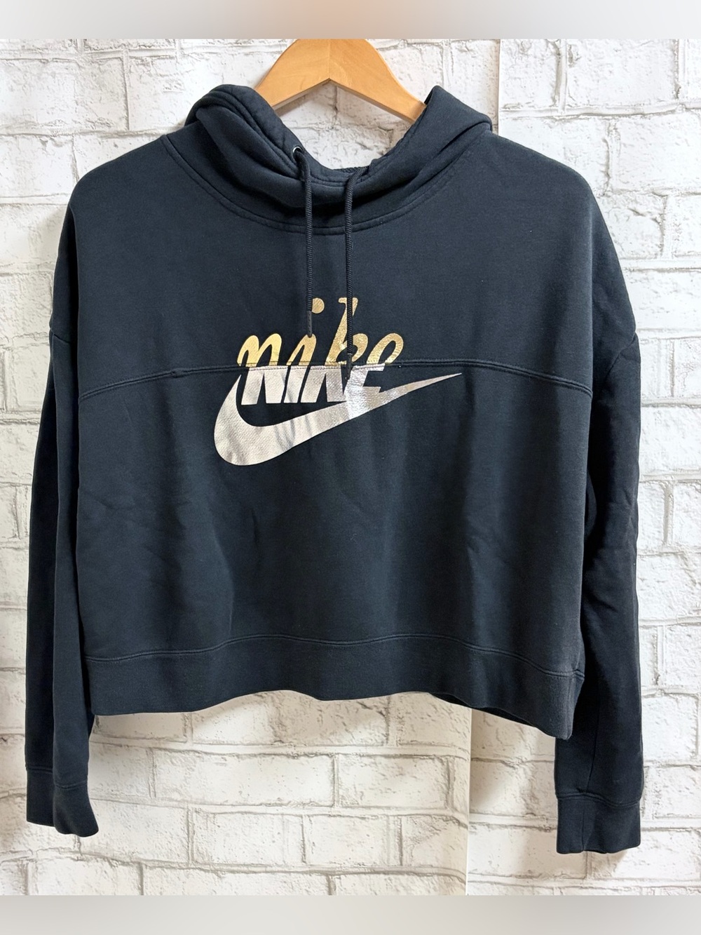 Nike Sportswear Rally Metallic Clash Cropped Hoodie